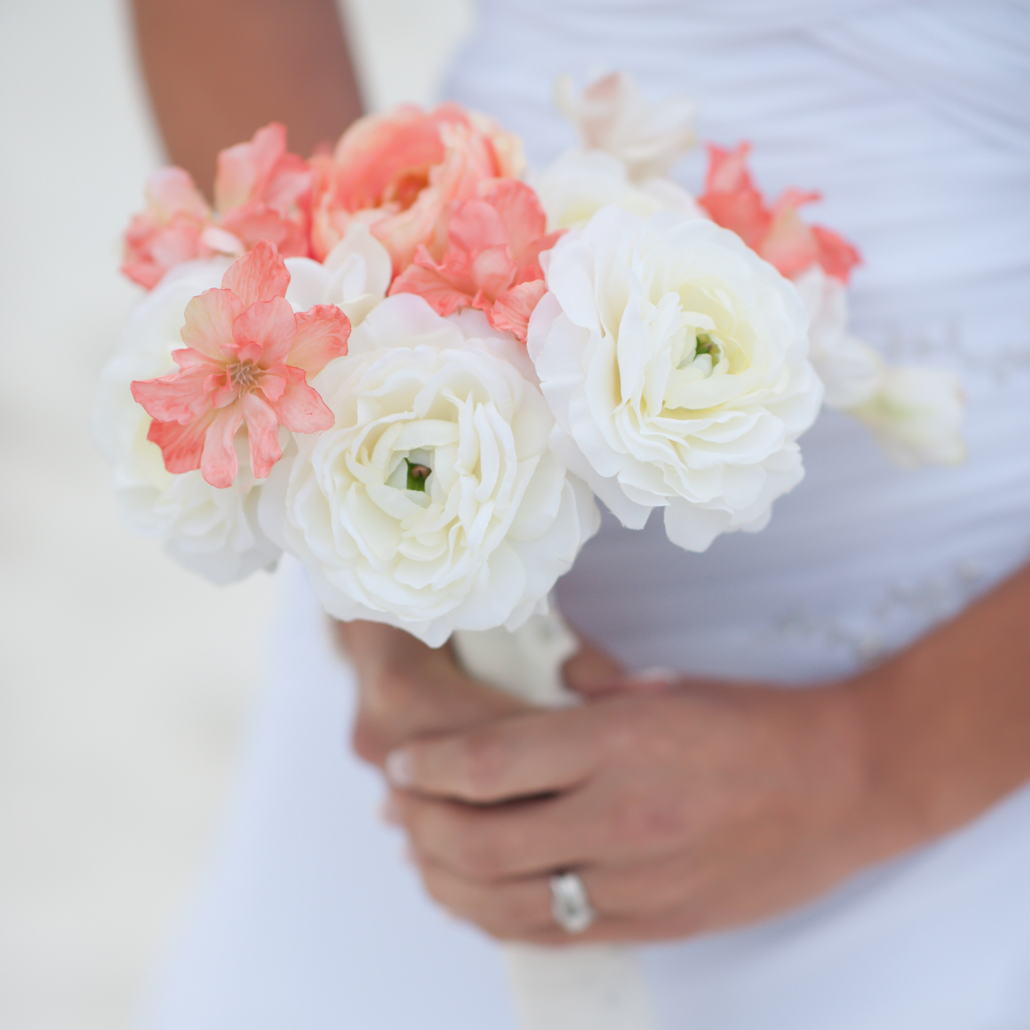 A bride's bouquet created by A Wedding Touch.